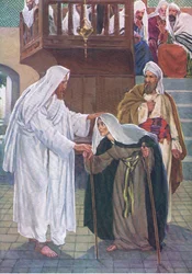 Healed on the Sabbath Day, from The Bible Picture Book published by Thomas Nelson, c.1950